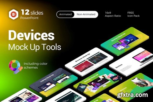 Devices Mockup Pitch Deck Tools PowerPoint Y32MKNK