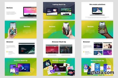 Devices Mockup Pitch Deck Tools PowerPoint Y32MKNK