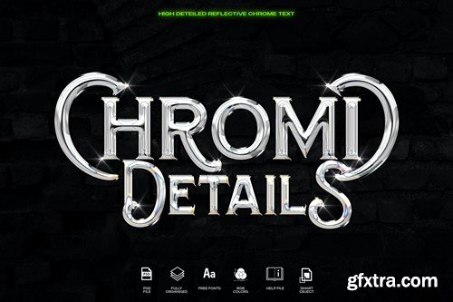 Utra Reflective Chrome Text Effect ZTYC9FM