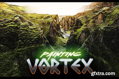 Vortex Painting Photoshop Action 36SVH23