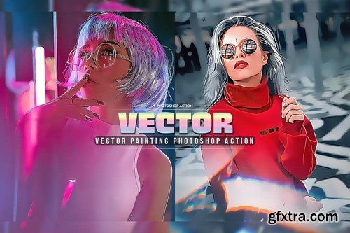 Vector Painting Photoshop Action VRBSFCG