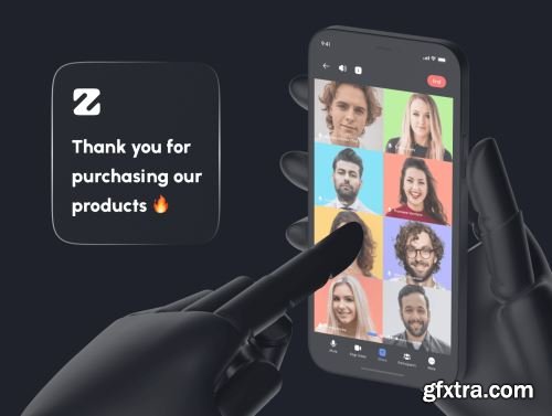 Zomo - Video Conferencing & Online Meeting App UI Kit Ui8.net