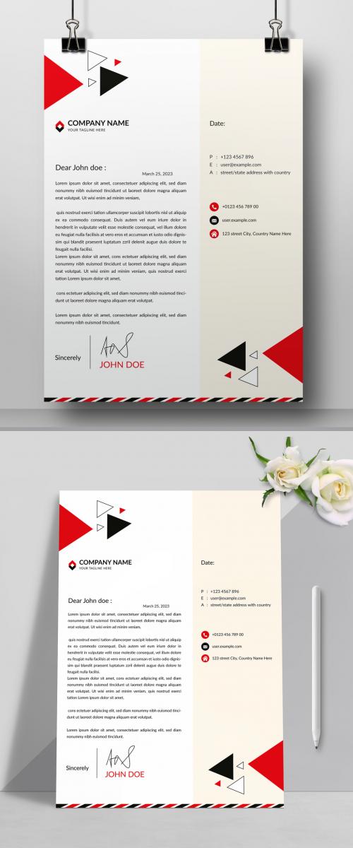 Letterhead Design Layout Template 580233812