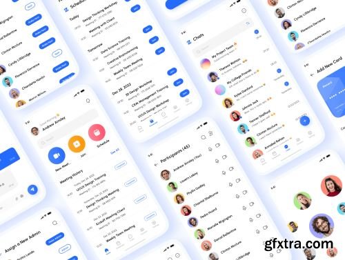 Zomo - Video Conferencing & Online Meeting App UI Kit Ui8.net
