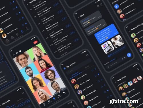 Zomo - Video Conferencing & Online Meeting App UI Kit Ui8.net