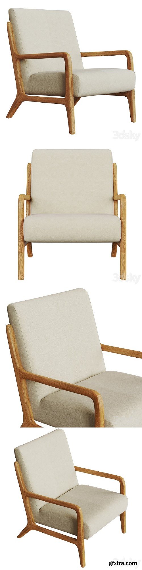 Zara Home Ash Wood and Linen Armchair