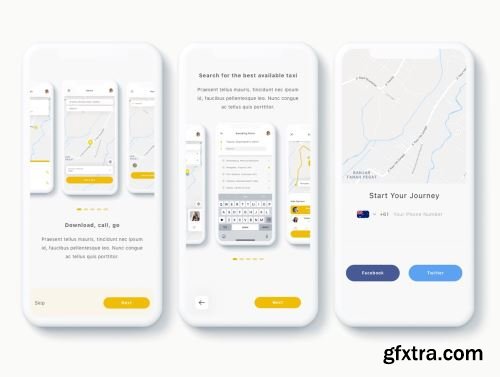 Yunu - Taxi App UI Kit Ui8.net