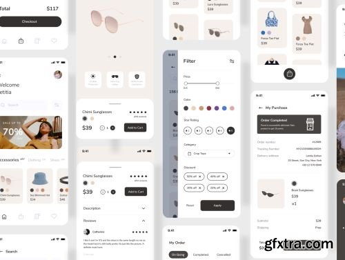 Zivri - Online Shop Mobile App UI Kit Ui8.net