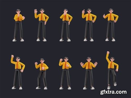 Yellow Boy 3D Character Ui8.net