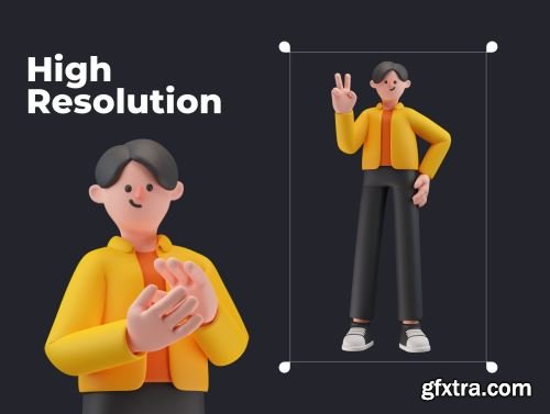 Yellow Boy 3D Character Ui8.net