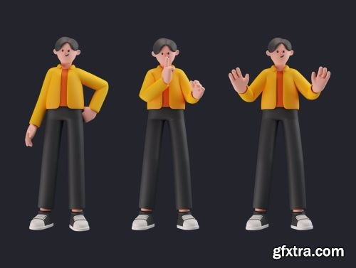 Yellow Boy 3D Character Ui8.net