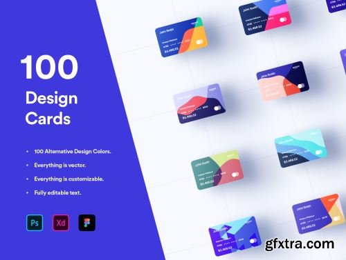 100 Financial Virtual Design Cards Ui8.net