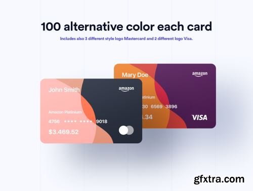 100 Financial Virtual Design Cards Ui8.net