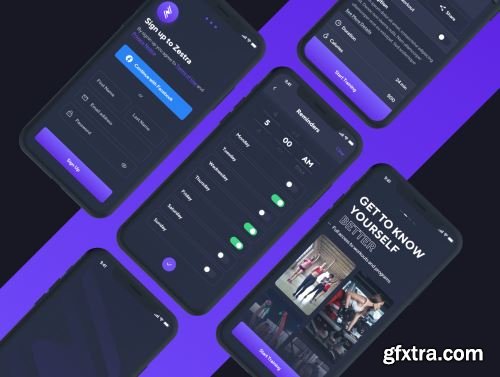 Zestra Fitness UI Kit Ui8.net