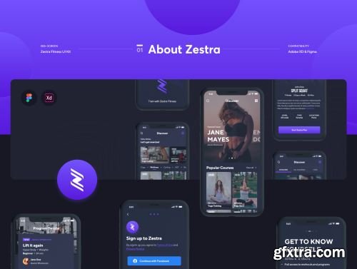 Zestra Fitness UI Kit Ui8.net