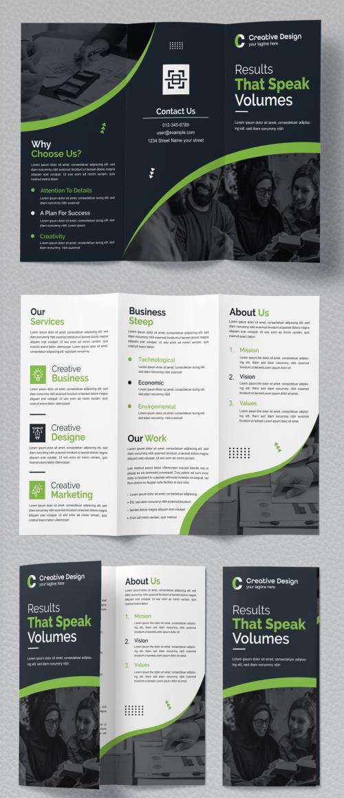 Digital Creative Business Trifold Design Template 581023110