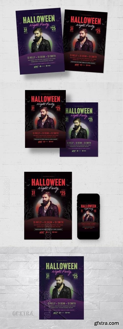 Halloween Party Flyer Template 8M4ZX7Z