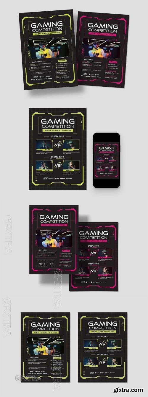 eSports Gaming Flyer Template ZHKWJ3D