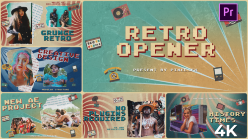 Videohive - Retro Opener I MOGRT - 46222039 - 46222039