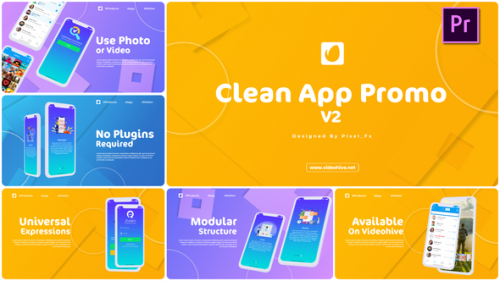 Videohive - Clean App Promo V2 I MOGRT - 46326014 - 46326014