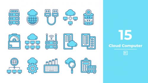 Videohive - Cloud Computer Icon Premiere Pro - 46348892 - 46348892