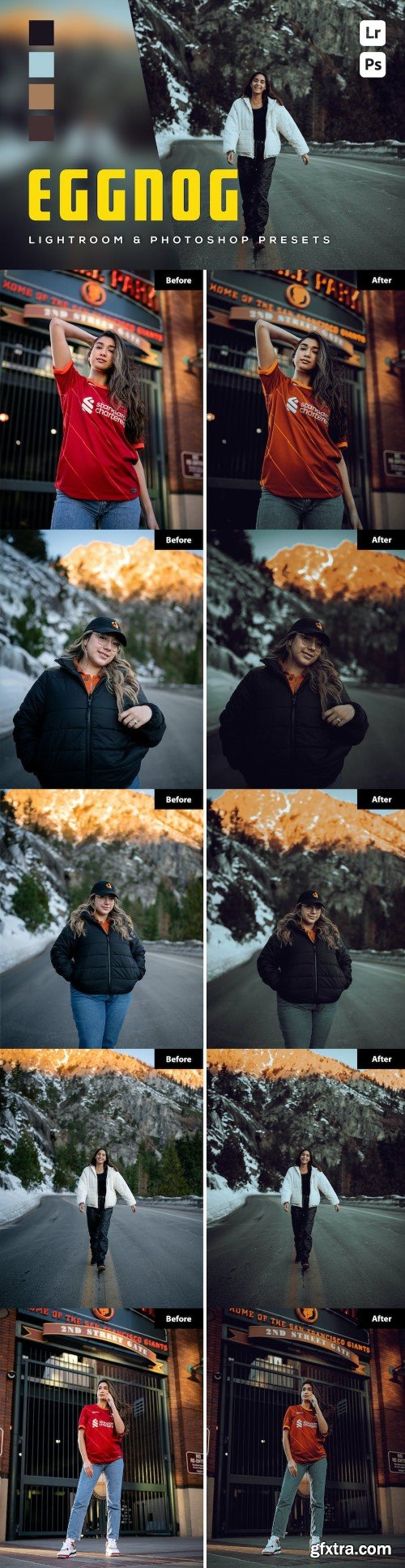 6 Eggnog Lightroom and Photoshop Presets