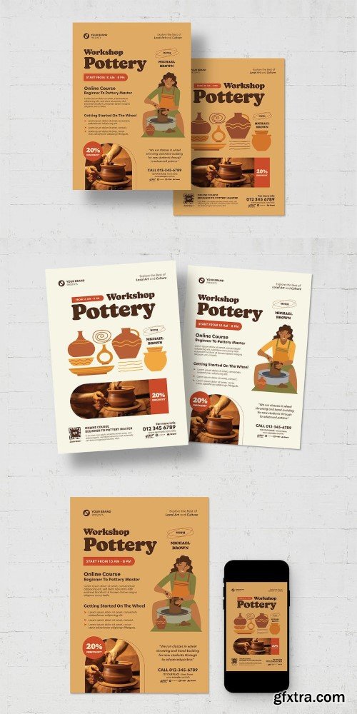 Pottery Class Flyer Template