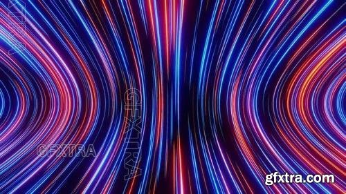 Flowing Abstract Neon Lines Loop 1602078