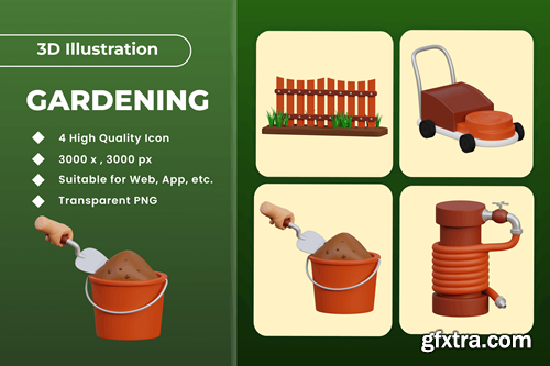 Gardening 3d Illustration v.2 FVP9AE6