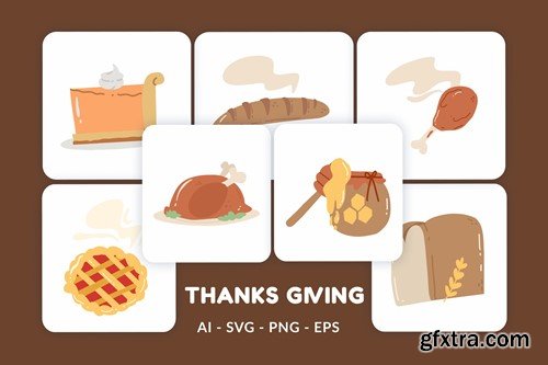 Thanks Giving Vector Illustration v.1 RH3WL6F