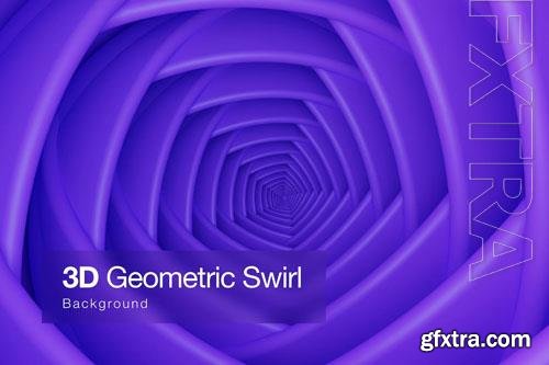 3D Realistic Geometric Swirl Background