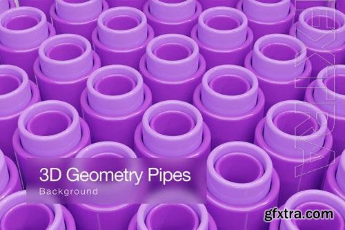 3D Realistic Geometry Pipes Background