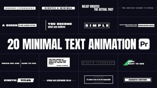 Videohive - Minimal Text Animation for Premiere Pro - 47267857 - 47267857