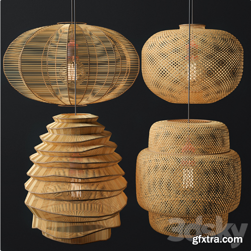 Rattan Lighting Set 7