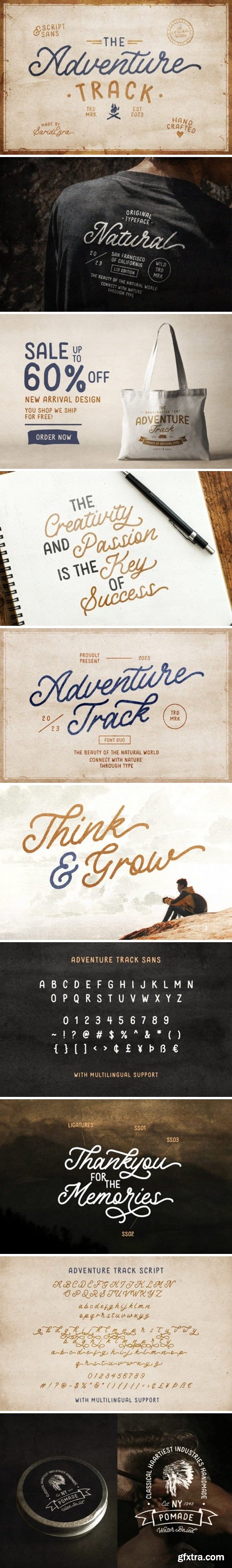 Adventure Track - Organic Font Duo