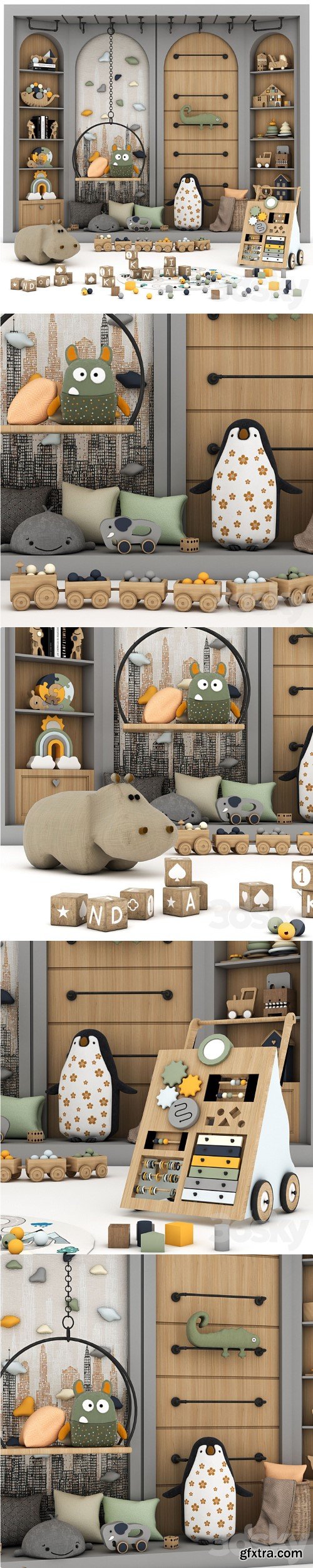 toys and furniture set