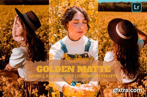 Golden Matte Lightroom Presets Dekstop and Mobile 8B3PQ3Q