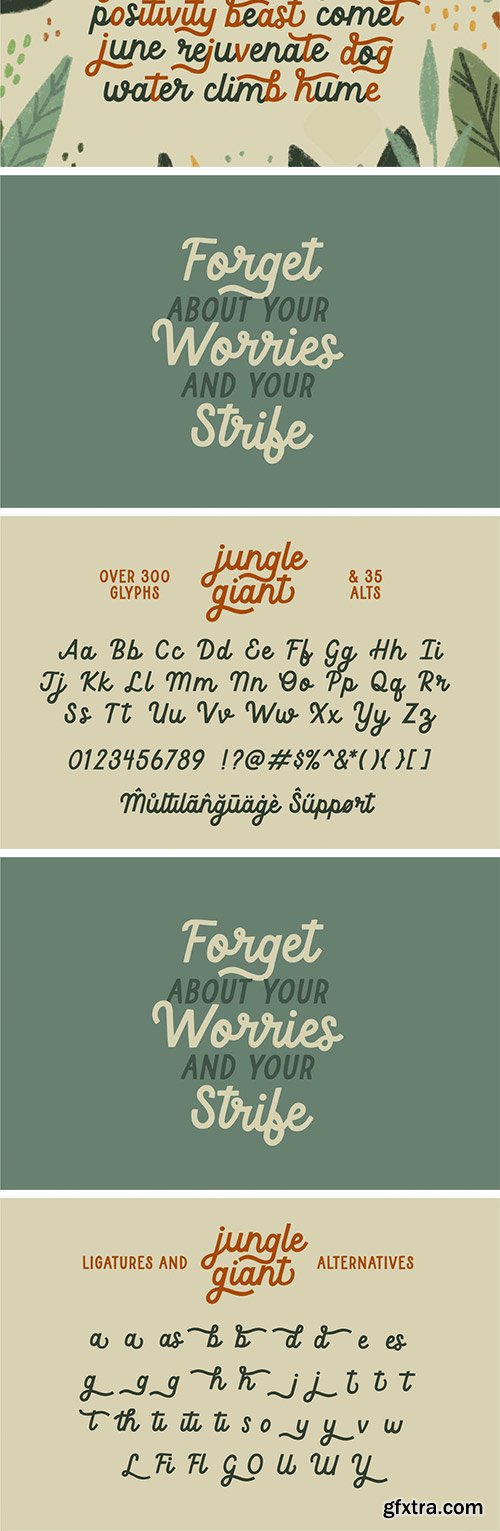 Jungle Giant Font Duo