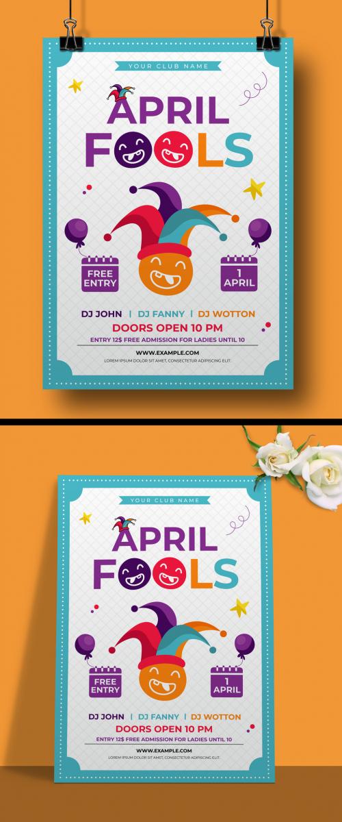 April Fools Flyer Design Layout Template 580631598