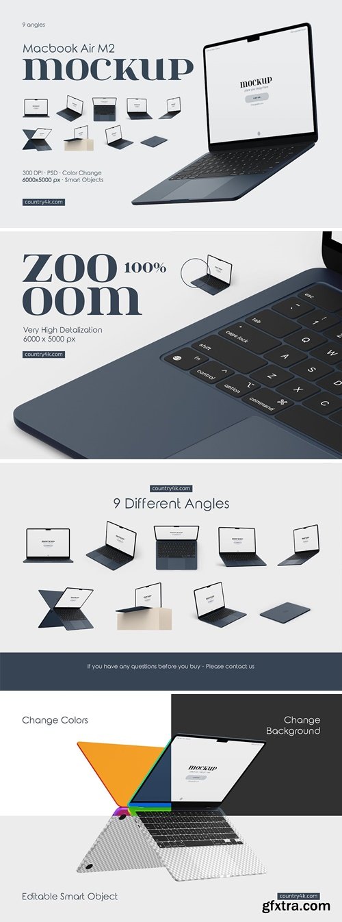 Macbook Air M2 Mockup Set SXXJ6XQ