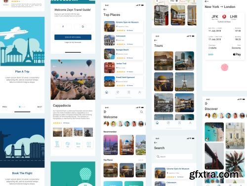 Zeyn Travel Guide UI Kit Ui8.net