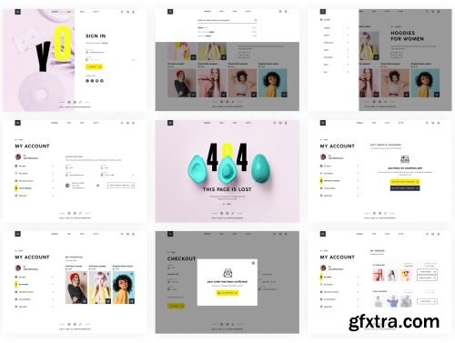 YOLO SHOP responsive template (80screens) Ui8.net