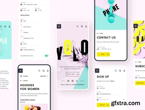 YOLO SHOP responsive template (80screens) Ui8.net