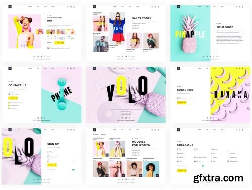 YOLO SHOP responsive template (80screens) Ui8.net