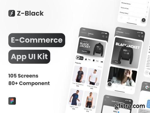 Z-Black E-Commerce App UI Kit Ui8.net