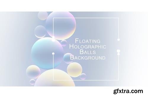 Floating Holographic Balls Background