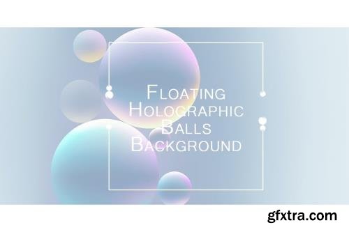 Floating Holographic Balls Background vol 2