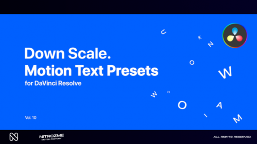 Videohive - Down Scale Motion Text Presets Vol. 10 for DaVinci Resolve - 47355564 - 47355564