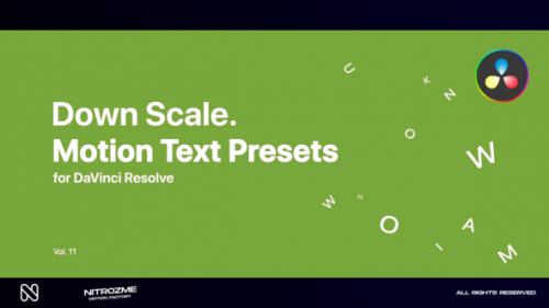 Videohive - Down Scale Motion Text Presets Vol. 11 for DaVinci Resolve - 47355569 - 47355569