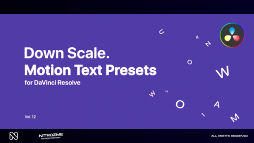 Videohive - Down Scale Motion Text Presets Vol. 12 for DaVinci Resolve - 47355574 - 47355574